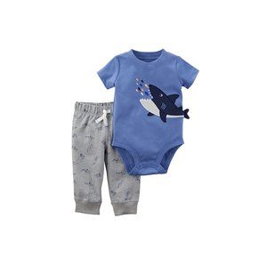 Carter's Baby Boys' 2 Piece Shark Bodysuit Pants